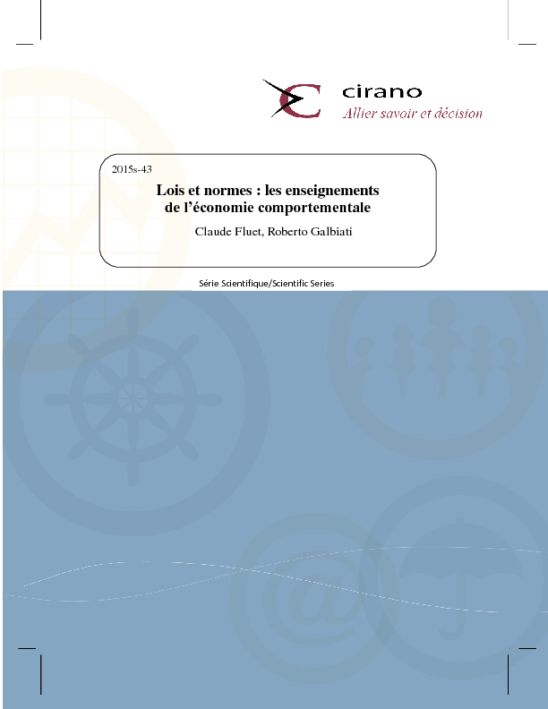 Lois et normes : les enseignements de l’économie comportementale