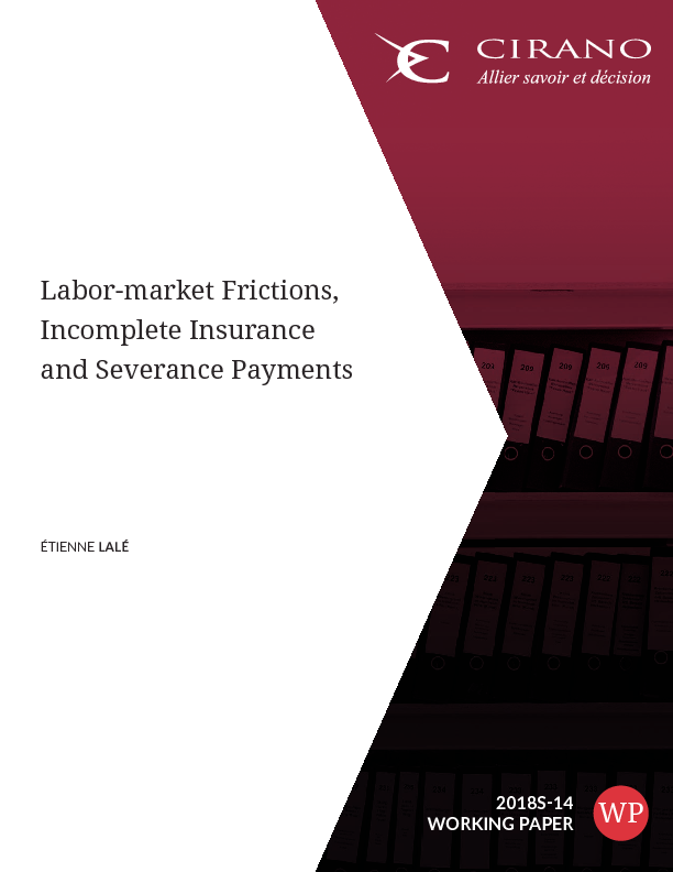 Cirano summary labor market frictions incomplete insurance and