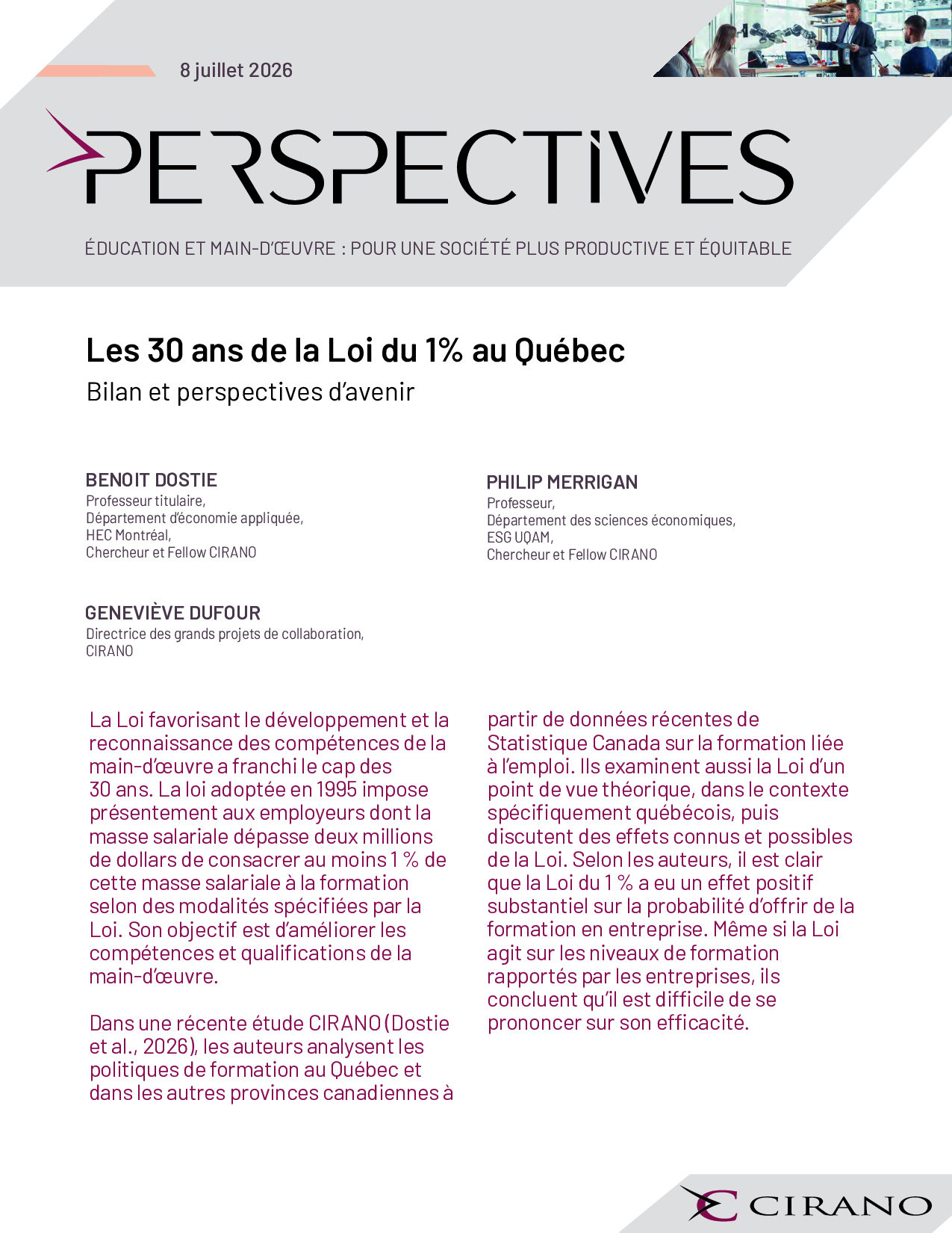 Les 30 ans de la Loi du 1% au Québec