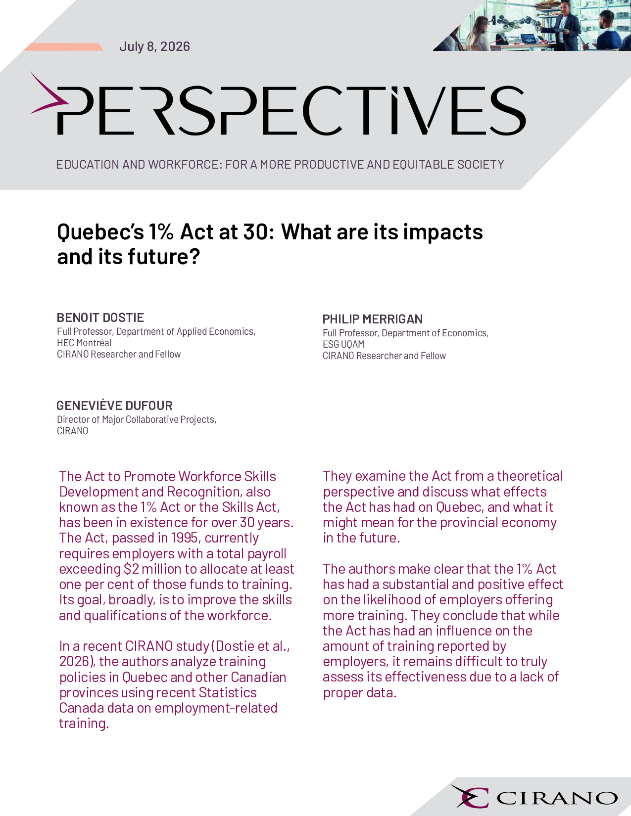 Quebec’s 1% Act at 30: What are its impacts and its future?